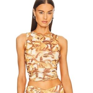 Nanushka Charo Tank Top in Botanic Aquarelle